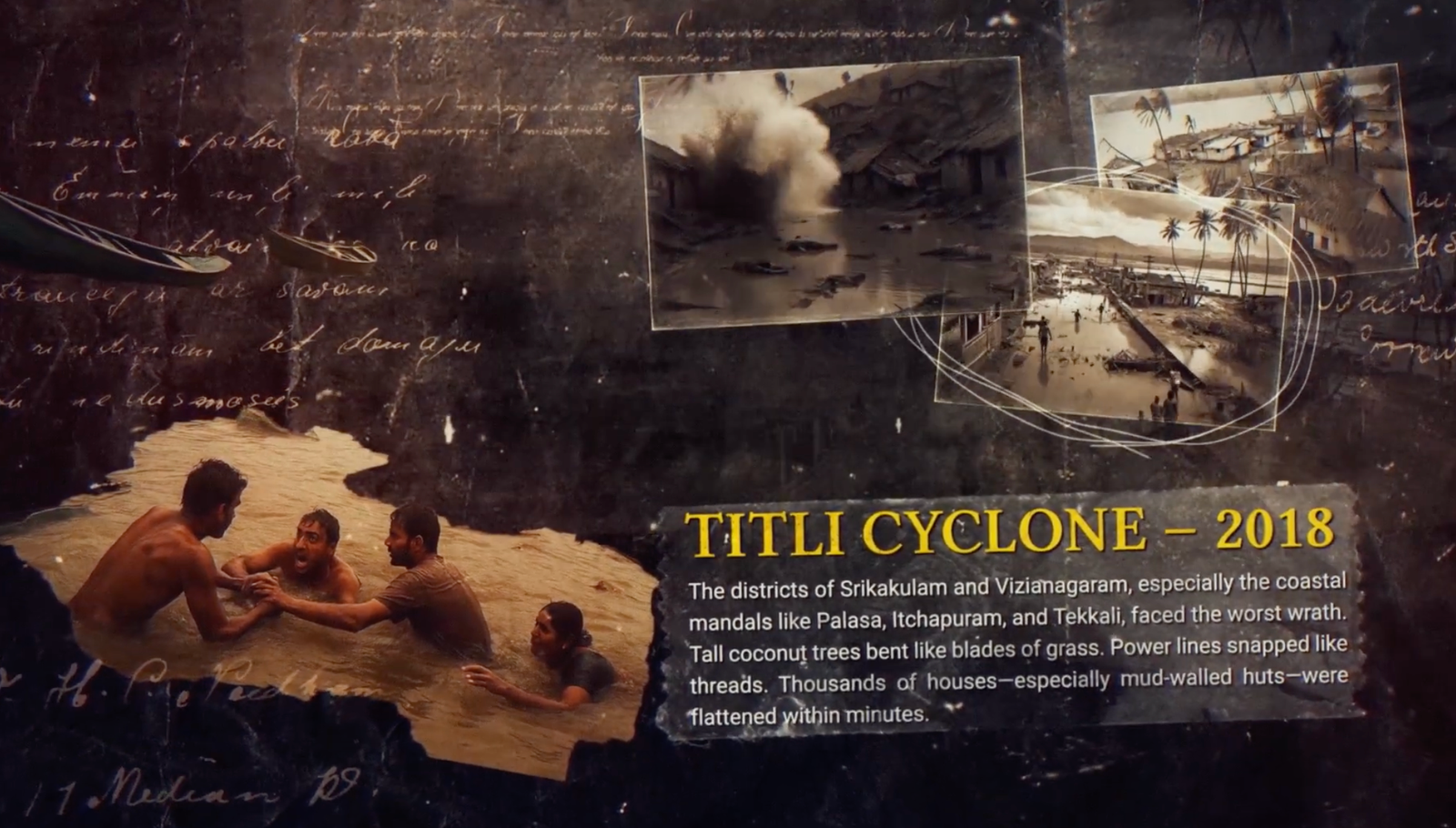 2018 Cyclone Titli destroying homes in Srikakulam Andhra Pradesh