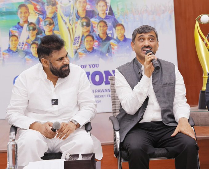 Mangalagiri felicitation for Indian Women's Blind Cricket Team