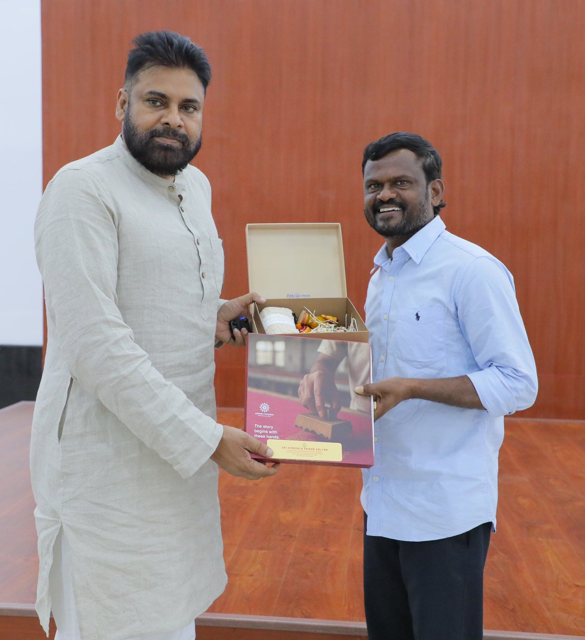 Challa Satish meeting Pawan Kalyan after barefoot deeksha from Telangana