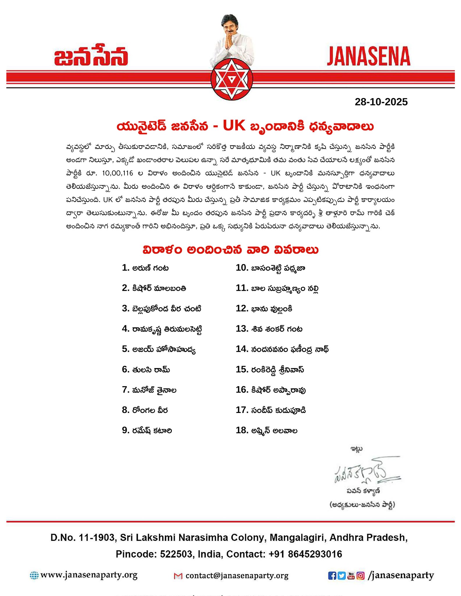 Dy. CM  Pawan Kalyan  Birthday