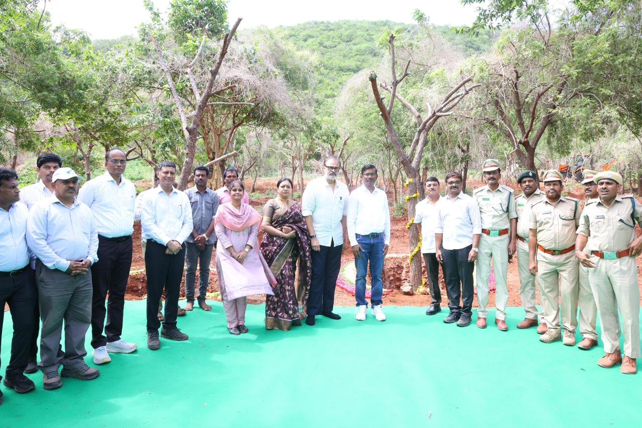 Naga Babu planting a sapling during an AP Green environmental drive in Andhra Pradesh