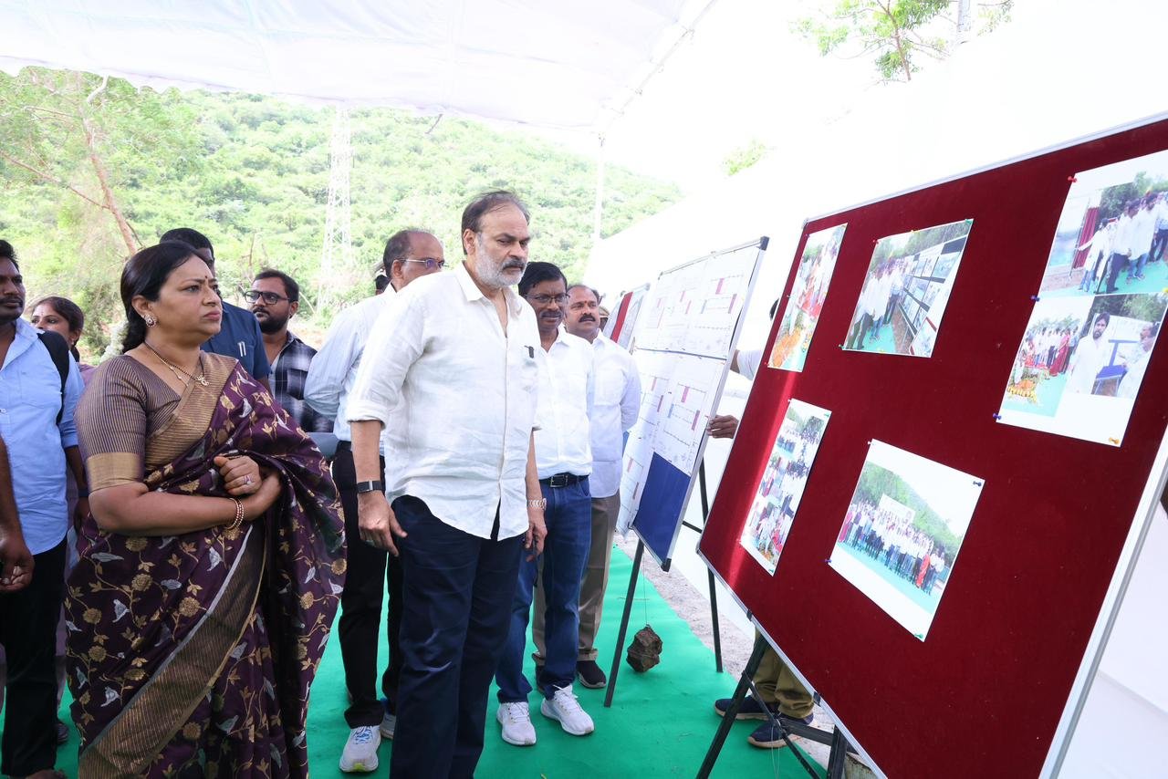 Naga Babu addressing participants at a greening event in Andhra Pradesh