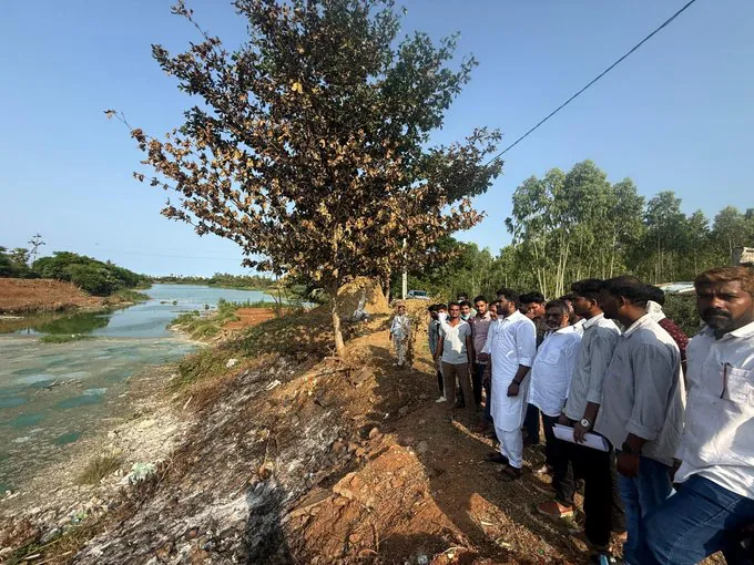 Site visit to the polluted Talavalsa pond