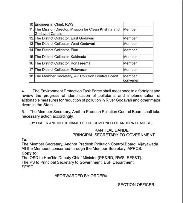 G.O.RT.No. 63 government order constituting the Environment Protection Task Force, page 2