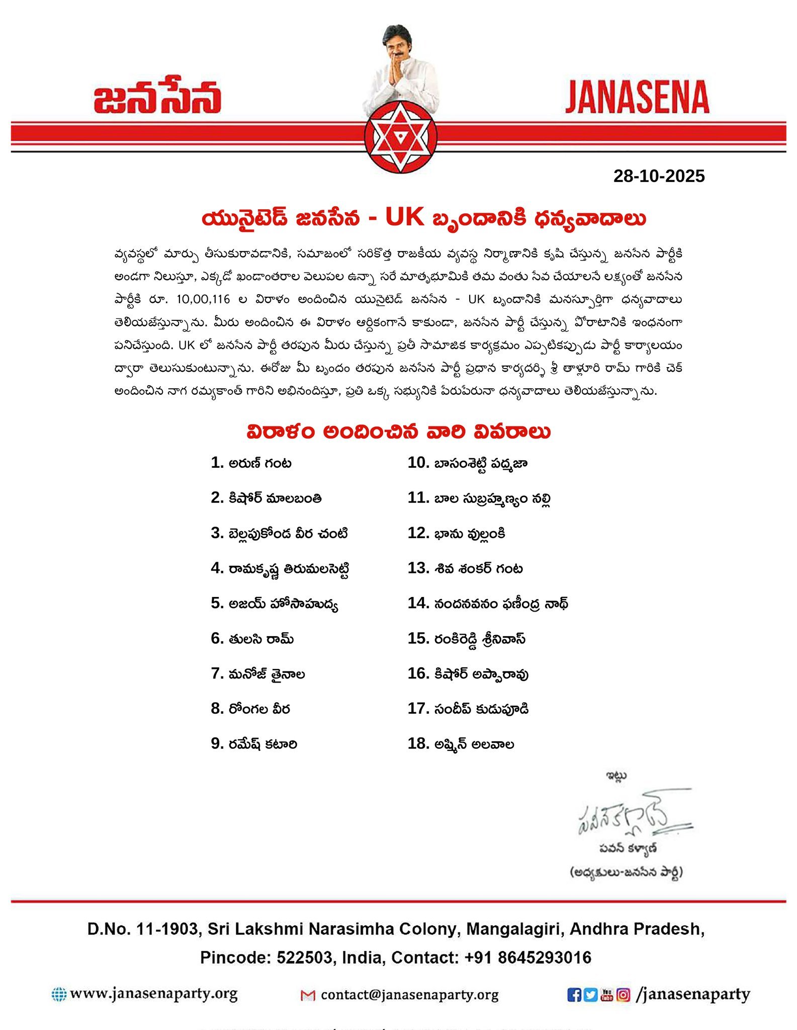 Dy. CM  Pawan Kalyan  Birthday